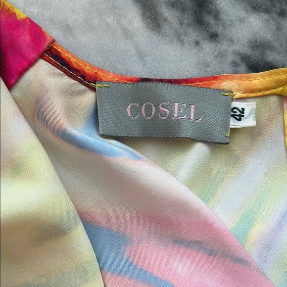 Cosel Marble Colorful Draped Dress | 42 /US - Picture 4 of 5